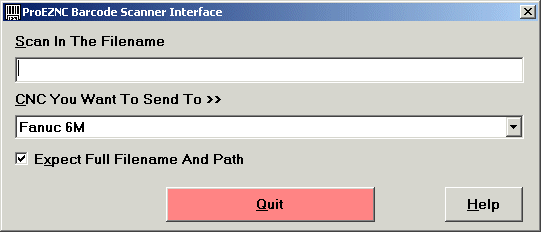 CNC DNC Barcode Interface