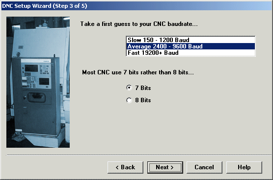 DNC Setup wizard for easy CNC setups